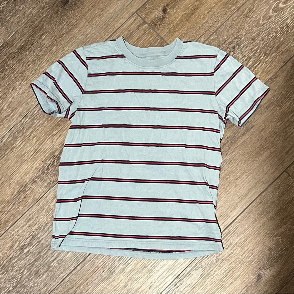 BDG Stripped Baby Cropped Tee - Small - Blue/Red